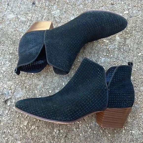 Sam Edelman Rio Suede Perforated Booties - Picture 1 of 11